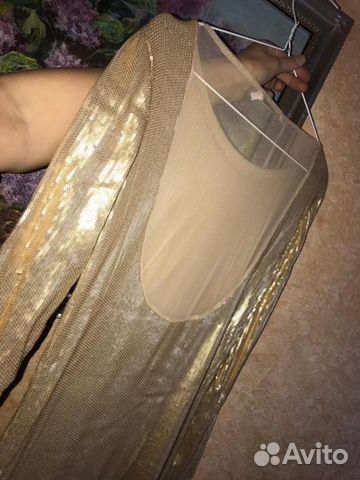 Золотое вечернее платье мини