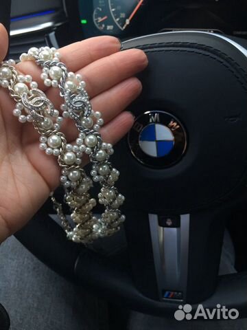 Ожерелье колье chanel жемчужное