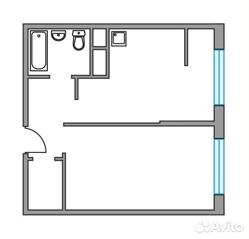 1-к квартира, 35.7 м², 18/25 эт. 1-к квартира, 35.7 м², 18/25 эт.