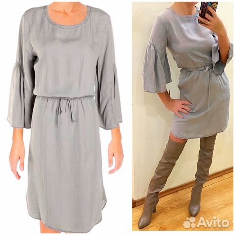 Простое базовое серое платье от Ralph Lauren S Простое базовое серое платье от Ralph Lauren S