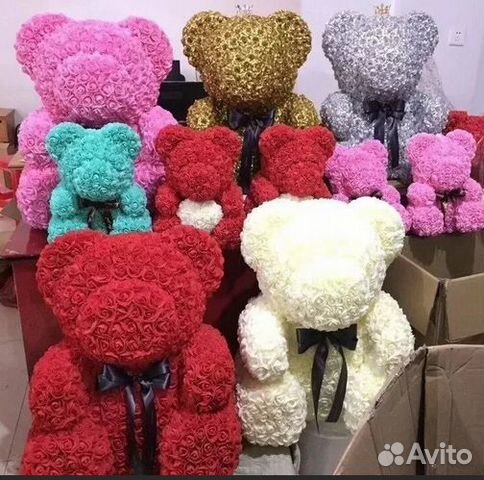 Мишка из роз оптом