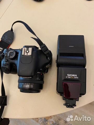 Фотоаппарат cannon 550 d+ вспышка sigma EF 500dg