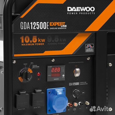 Генератор бензиновый GDA 12500E daewoo