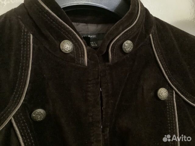 Жакет Zara Basic новый, бархат, хлопок, p 46