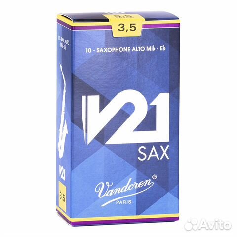 Трости для альт саксофона Vandoren V21 №3,5 (10 шт Трости для альт саксофона Vandoren V21 №3,5 (10 шт