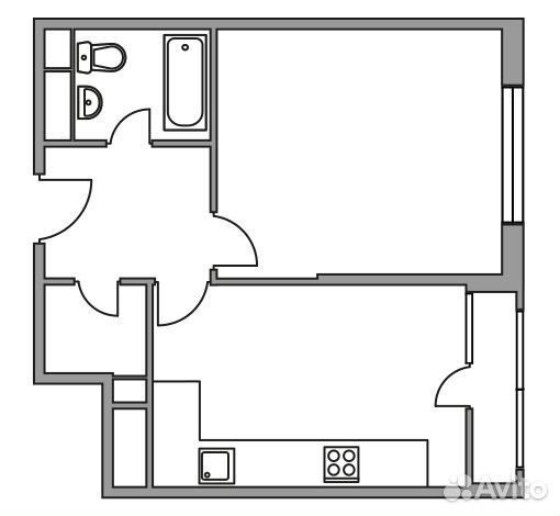 1-к квартира, 41.9 м², 7/10 эт. 1-к квартира, 41.9 м², 7/10 эт.