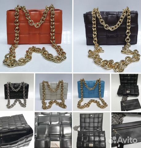 Женская Сумка Bottega Veneta с цепью Женская Сумка Bottega Veneta с цепью