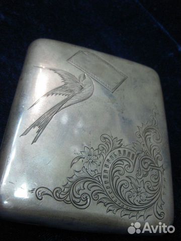 Портсигар серебро 84 проба