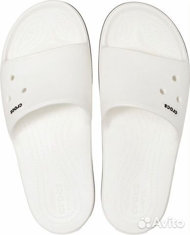 Белые шлепанцы crocs Crocband III