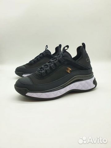 Кожаные кроссовки Chanel