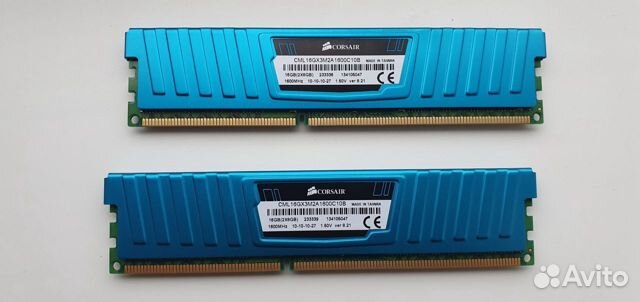 DDR3 8 Гб х 2 шт 1600 мгц: Corsair Vengeance LP