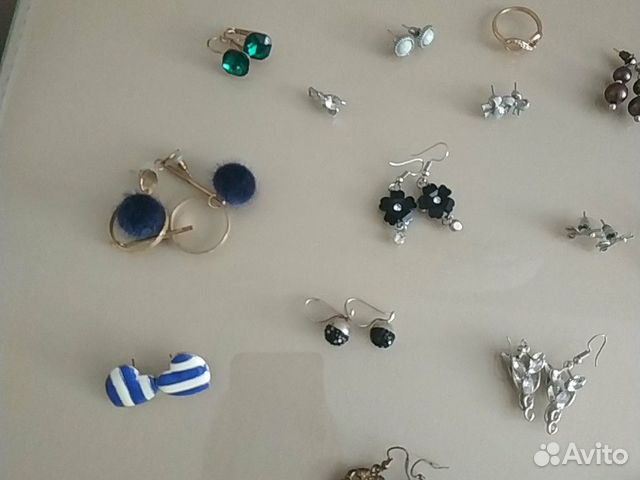 Серьги пакетом. 18 пар и 2 колечка