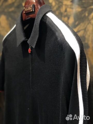 Kiton трикотажное поло чёрное Kiton трикотажное поло чёрное