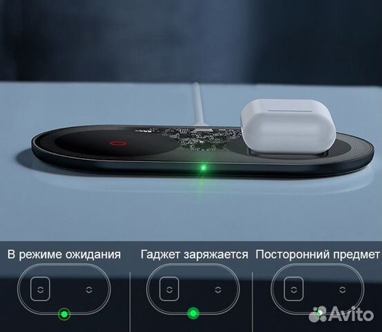 Беспроводная зарядка 2 в 1 Baseus tzwxjk-B01