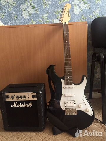 Электрогитара Yamaha eg 112 + комбоусилитель Marsh