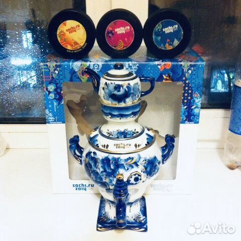 Самовар Олимпиады Сочи 2014 Гжель Олимпийский