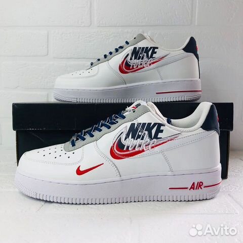 blue red white air force 1