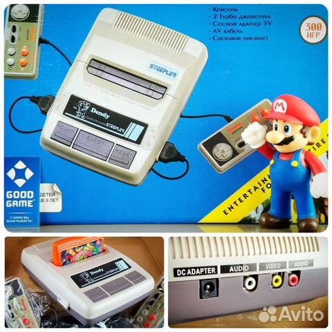 Денди 8-bit Steepler (ntsc) + 300 игр + Пистолет