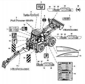 Каталог запчастей Гидромек HMK 102b или 102s