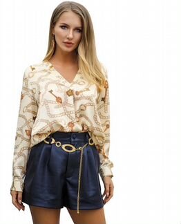 Рубашка принт цепи