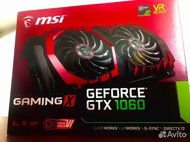 Nvidia gefoce GTX 1060 gaming X msi 6GB