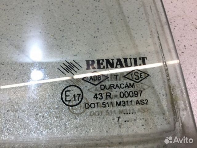 Стекло двери (форточка) заднее правое Renault