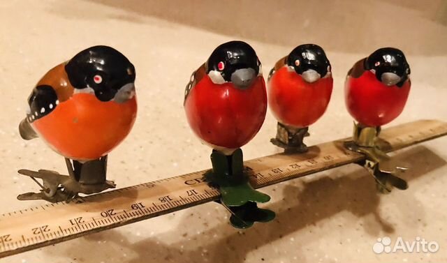 Елочная игрушка СССР снегирь