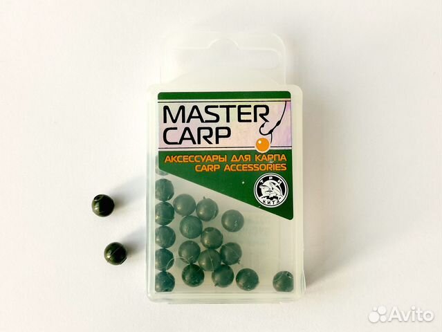 Бусина (коробочка) d.6 зеленая (силикон) (уп/20шт)