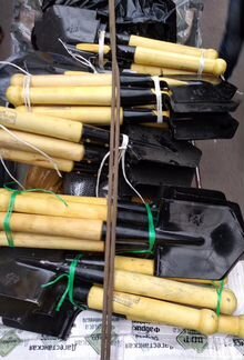 Лопата сапёрная малая с чехлом. СССР