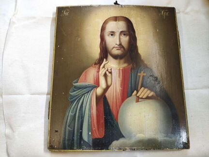 Старинная Икона Господь Вседержитель