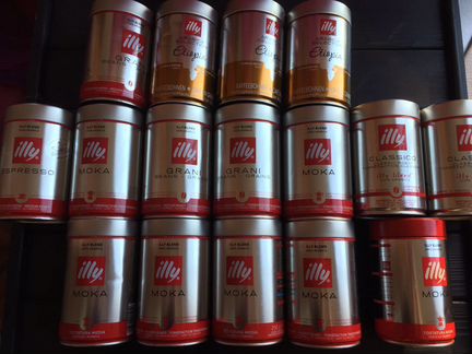 Банки от кофе illy пустые с завинч крышкой