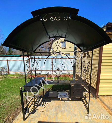 Мангал с крышей