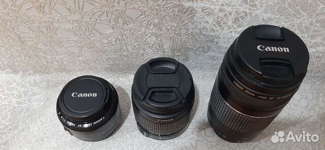 Фотоаппарат Canon eos 1100d +3 объектива +комплект