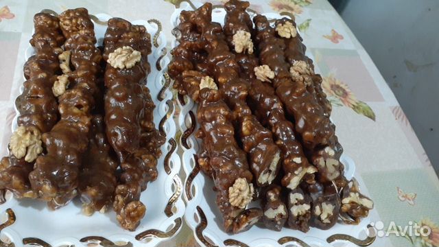 Домашняя чучхела из чистого винограда