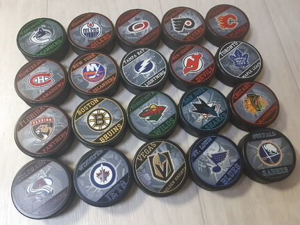 Шайбы хоккейные с командами нхл