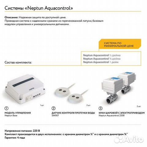 Система защиты Neptun Aquacontrol 1/2