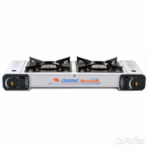 Туристическая плита газовая двойная