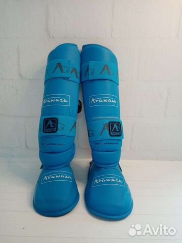 Защита голени и стопы синие