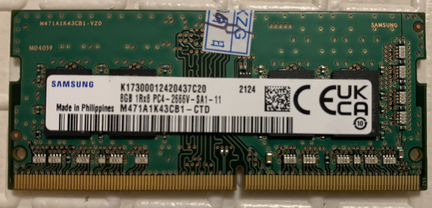 Оперативная память для ноутбука ddr4 samsung 8 gb