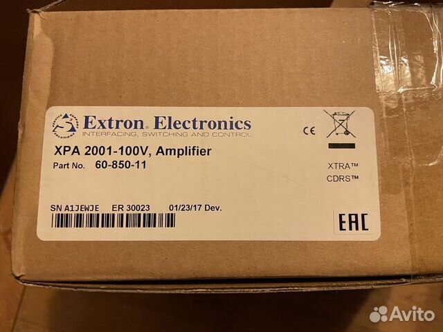 Усилитель мощности extron XPA 2001-100V