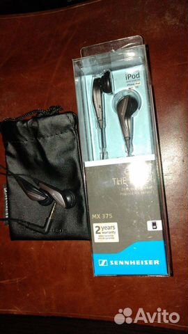 Наушники вкладыши Sennheiser MX 375 (новые)