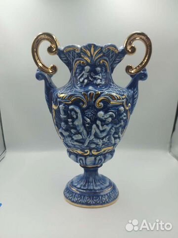 Винтажная большая ваза золочение Италия