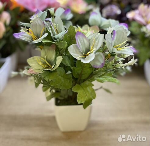 Купить искусственные цветы в горшке спб тбилисская доставка цветов
