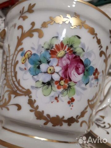 Большая чашка Лимож, антик,Франция