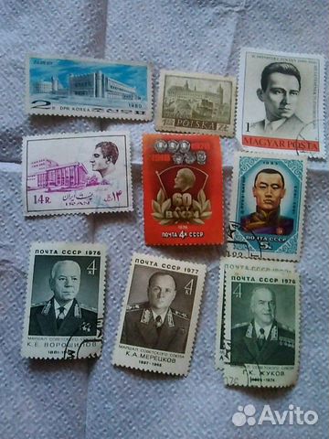 Марки СССР. гдр, Польша, Иран