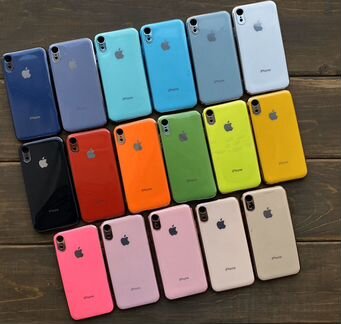 iPhone чехлы Glass Case силиконовый
