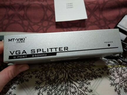 Активный сплиттер VGA сигнала 1 вход, 8 выходов
