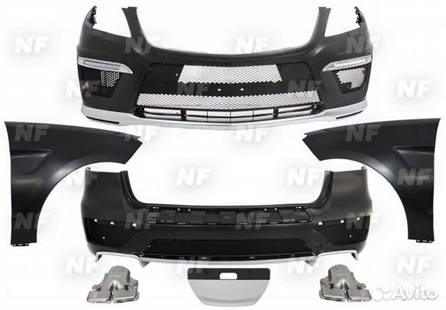 Обвес 63 AMG с крыльями Mercedes ML W166