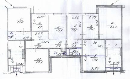 94м² или 188м² в жил доме на набережной свой вход
