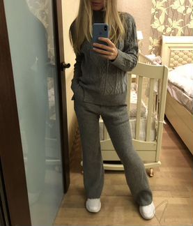 Костюм спортивный вязаный свитер брюки